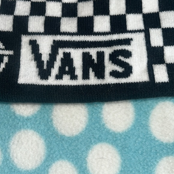 NWT Vans reversible black and white checkered beanie youth one size - Picture 2 of 8